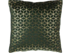 Conjunto De 2 Almofadas Decorativas De Veludo 45 X 45 Cm Verde Escuras Celosia