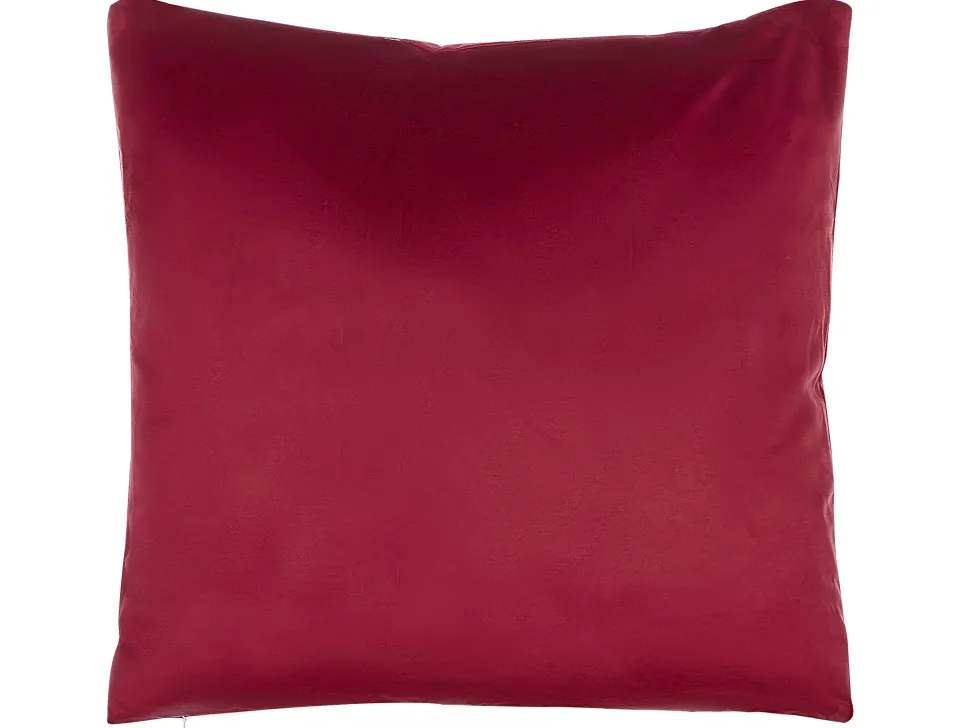 Conjunto De 2 Almofadas De Veludo Vermelho Padrao Natalicio 45 X 45 Cm Cupid