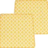 Conjunto De 2 Almofadas De Assento Amarelas Com Padrao Geometrico Terni