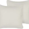 Conjunto De 2 Almofadas Decorativas Brancas 45 X 45 Cm Heliotrope