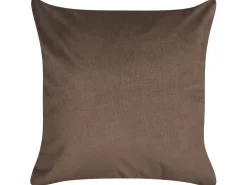 Conjunto De 2 Almofadas Decorativas Veludo Castanho E Branco 45 X 45 Cm Philodendron