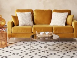 Conjunto De 2 Almofadas Decorativas Em Trancado Creme 45 X 45 Cm Oxalis