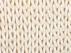 Conjunto De 2 Almofadas Decorativas Em Trancado Creme 45 X 45 Cm Oxalis