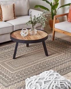 Conjunto De 2 Almofadas Decorativas Cor De Areia 45 X 45 Cm Lonar