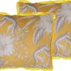 Conjunto De 2 Almofadas Decorativas Amarelas Com Motivo Animal 45 X 45 Cm Manju