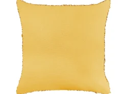 Conjunto De 2 Almofadas Decorativas Em Algodao Amarelo 45 X 45 Cm Rhoeo