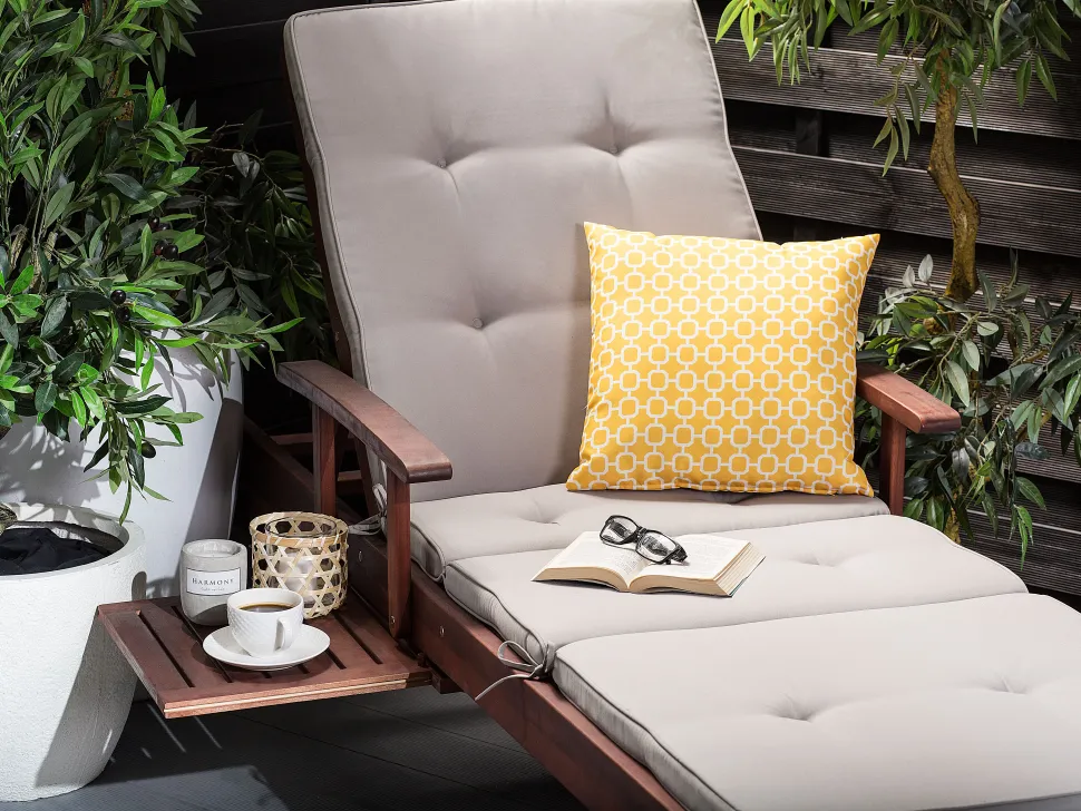 Conjunto De 2 Almofadas De Exterior 40 X 40 Cm Amarelas Astakos