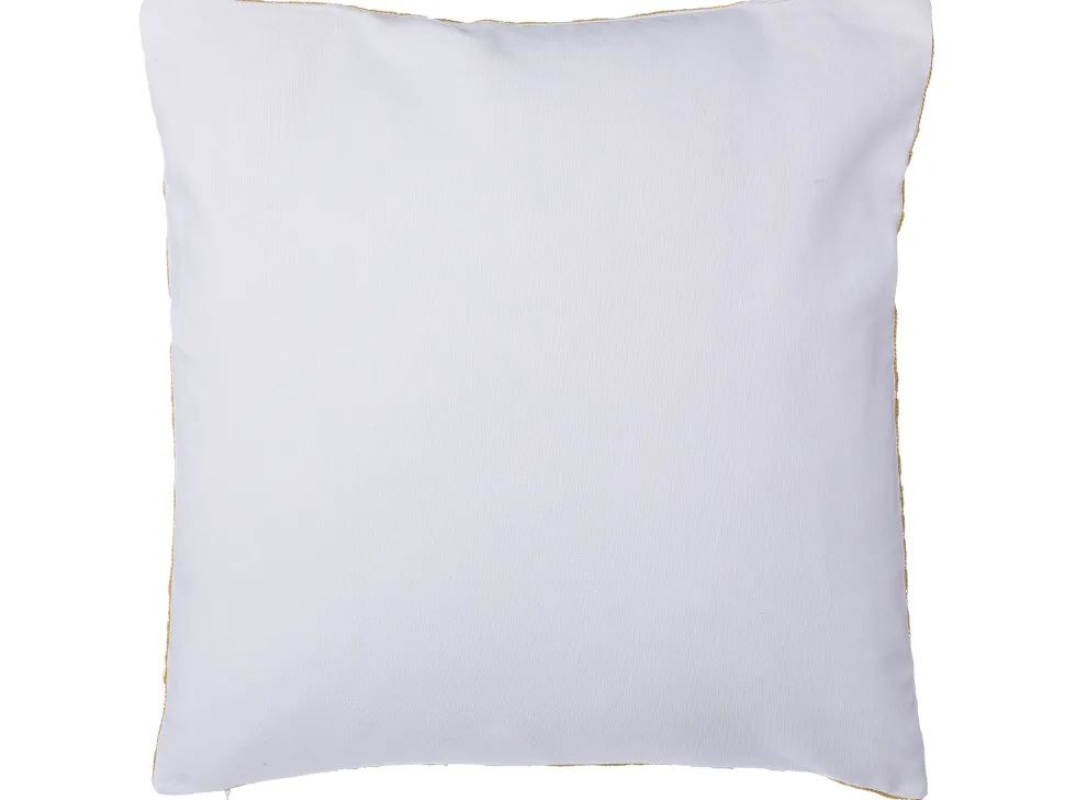 Conjunto De 2 Almofadas Decorativas Bordadas Algodao Amarelo 45 X 45 Primula