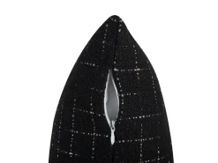 Conjunto De 2 Almofadas Decorativas Pretas 45 X 45 Cm Bellflower