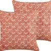 Conjunto De 2 Almofadas Decorativas Vermelhas E Brancas 45 X 45 Cm Rhus