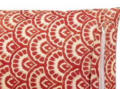 Conjunto De 2 Almofadas Decorativas Vermelhas E Brancas 45 X 45 Cm Rhus