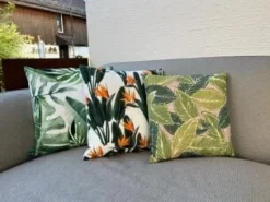 Conjunto De 2 Almofadas De Jardim Verde 45 X 45 Cm Pavelli
