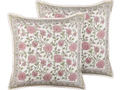 Conjunto De 2 Almofadas Decorativas Com Padrao Floral Em Algodao Multicolor 45 X 45 Cm Celtis