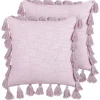 Conjunto De 2 Almofadas Decorativas Rosa 45 X 45 Cm Lynchis