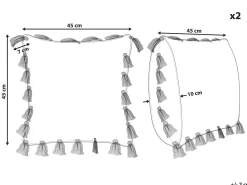 Conjunto De 2 Almofadas Decorativas Rosa 45 X 45 Cm Lynchis