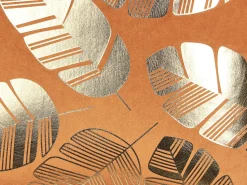 Conjunto De 2 Almofadas Decorativas Em Veludo Laranja E Dourado 45 X 45 Cm Poppy