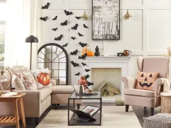 Conjunto De 2 Almofadas Decorativas Em Veludo Creme 45 X 45 Cm Curbita