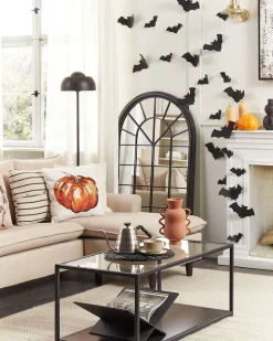 Conjunto De 2 Almofadas Decorativas Em Veludo Creme 45 X 45 Cm Curbita