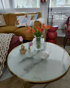 Conjunto De 2 Almofadas Decorativas Rosas E Douradas 45 X 45 Cm Ixia