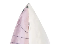 Conjunto De 2 Almofadas Decorativas Em Veludo Rosa 45 X 45 Cm Cyclamen