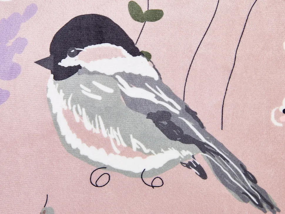 Conjunto De 2 Almofadas Decorativas Em Veludo Rosa 45 X 45 Cm Cyclamen