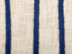 Conjunto De 2 Almofadas Decorativas Em Algodao Creme E Azul Marinho Com Padrao Abstrato 45 X 45 Cm Pleione