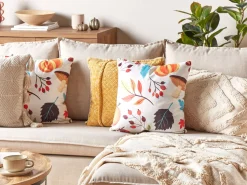 Conjunto De 2 Almofadas Decorativas Em Veludo Multicolor 45 X 45 Cm Viscaria