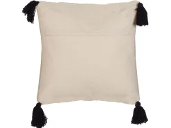 Conjunto De 2 Almofadas Em Algodao Creme E Preto 45 X 45 Cm Deadnettle