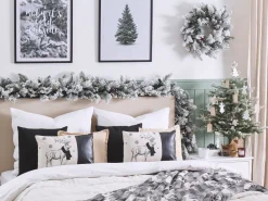 Conjunto De 2 Almofadas Em Tecido Branco E Preto 30 X 50 Cm Sven