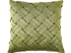 Conjunto De 2 Almofadas Em Veludo Verde Azeitona 43 X 43 Cm Narcissus