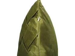 Conjunto De 2 Almofadas Em Veludo Verde Azeitona 43 X 43 Cm Narcissus