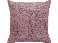 Conjunto De 2 Almofadas Em Decorativas 45 X 45 Cm Em Veludo Rosa Romneya