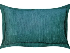 Conjunto De 2 Almofadas Em Bombazine Azul Esverdeado 47 X 27 Cm Zinnia