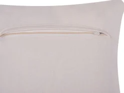 Conjunto De 2 Almofadas Em Pele Cinzenta E Creme 45 X 45 Cm Neelor