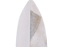 Conjunto De 2 Almofadas Em Pele Cinzenta E Creme 45 X 45 Cm Neelor