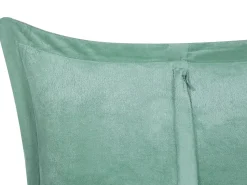 Conjunto De 2 Almofadas Em Bombazine Verde Claro 43 X 43 Cm Zinnia