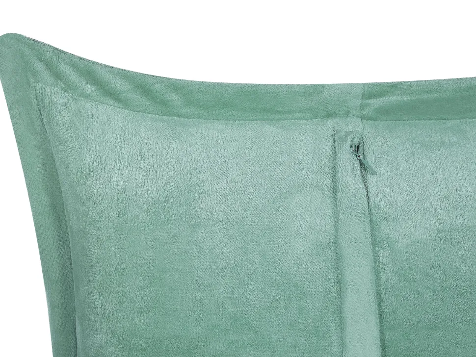 Conjunto De 2 Almofadas Em Bombazine Verde Claro 43 X 43 Cm Zinnia