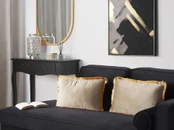 Conjunto De 2 Almofadas Em Veludo Creme 40 X 50 Cm Pothos