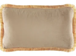 Conjunto De 2 Almofadas Em Veludo Creme 40 X 50 Cm Pothos