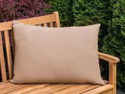 Conjunto De 2 Almofadas Em Tecido Cor De Areia 50 X 70 Cm Almyros