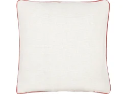 Conjunto De 2 Almofadas Em Tecido Branco E Vermelho 45 X 45 Cm Sven
