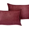 Conjunto De 2 Almofadas Em Bombazine Vermelho Escuro 47 X 27 Cm Zinnia
