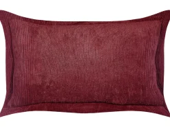 Conjunto De 2 Almofadas Em Bombazine Vermelho Escuro 47 X 27 Cm Zinnia