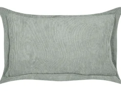 Conjunto De 2 Almofadas Em Bombazine Verde Claro 47 X 27 Cm Zinnia