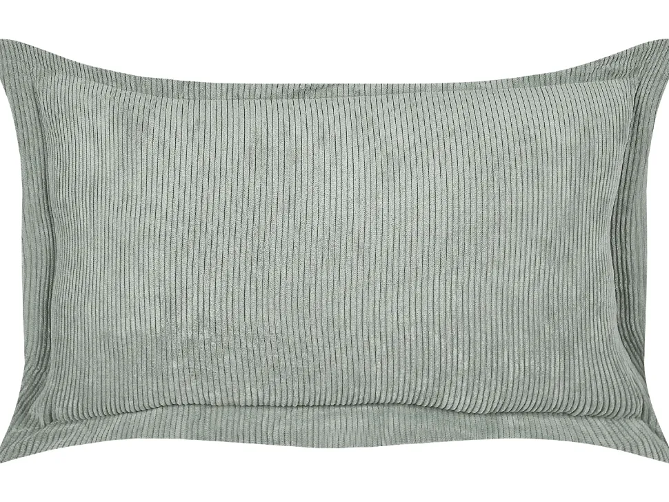 Conjunto De 2 Almofadas Em Bombazine Verde Claro 47 X 27 Cm Zinnia