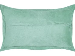 Conjunto De 2 Almofadas Em Bombazine Verde Claro 47 X 27 Cm Zinnia