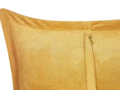 Conjunto De 2 Almofadas Em Bombazine Amarelo Mostarda 43 X 43 Cm Zinnia