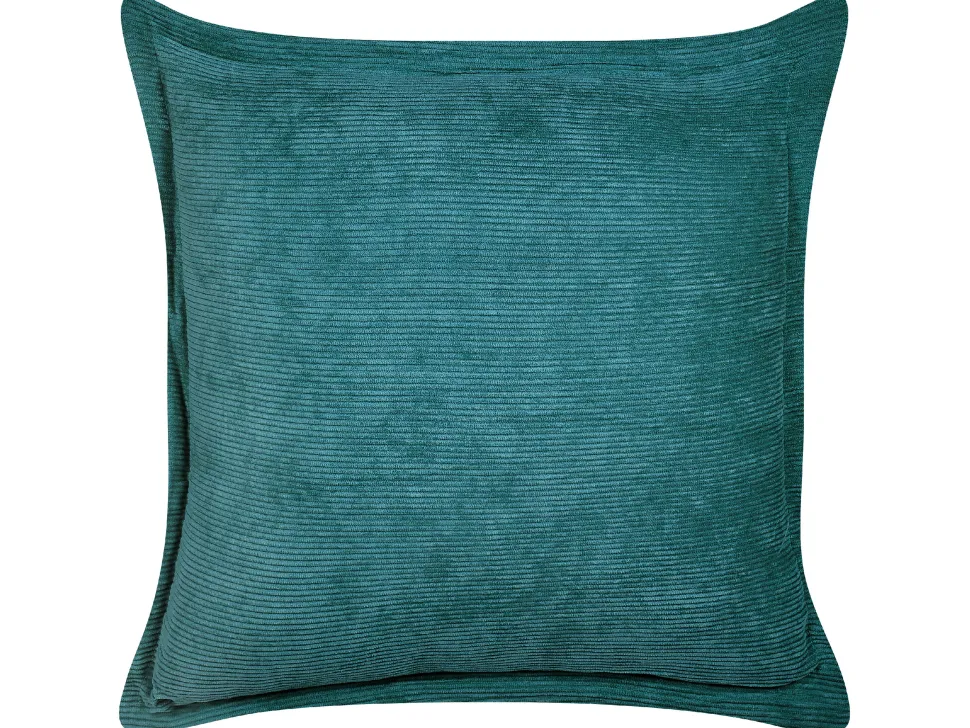 Conjunto De 2 Almofadas Em Bombazine Azul Esverdeado 43 X 43 Cm Zinnia