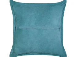 Conjunto De 2 Almofadas Em Bombazine Azul Esverdeado 43 X 43 Cm Zinnia