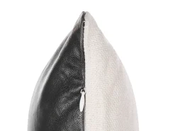 Conjunto De 2 Almofadas Em Tecido Branco E Preto 45 X 45 Cm Sven